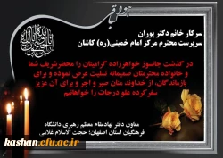 پیام تسلیت معاون محترم دفتر نهاد مقام معظم رهبری دانشگاه فرهنگیان استان اصفهان 3